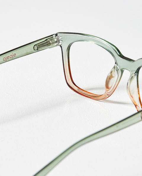 OjeOje D Clear lens glasses - green/sand
