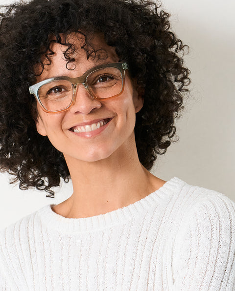 OjeOje D Clear lens glasses - green/sand