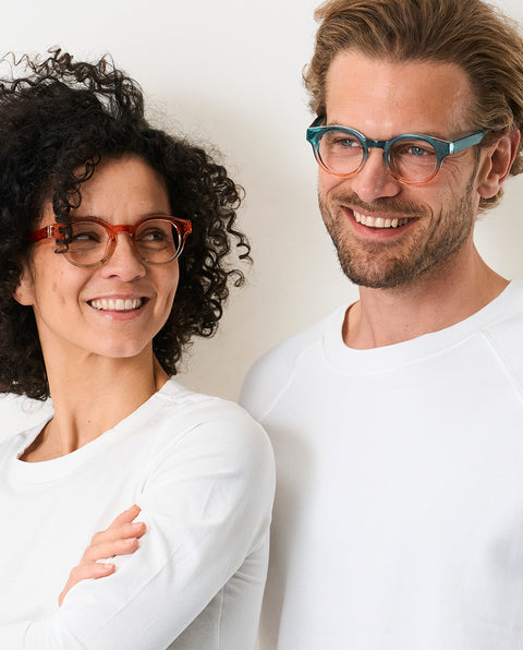 OjeOje E Clear lens glasses - blue/red