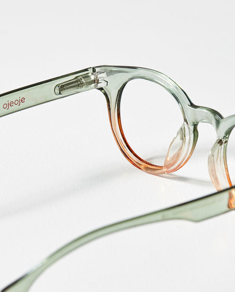 OjeOje E Clear lens glasses - green/sand