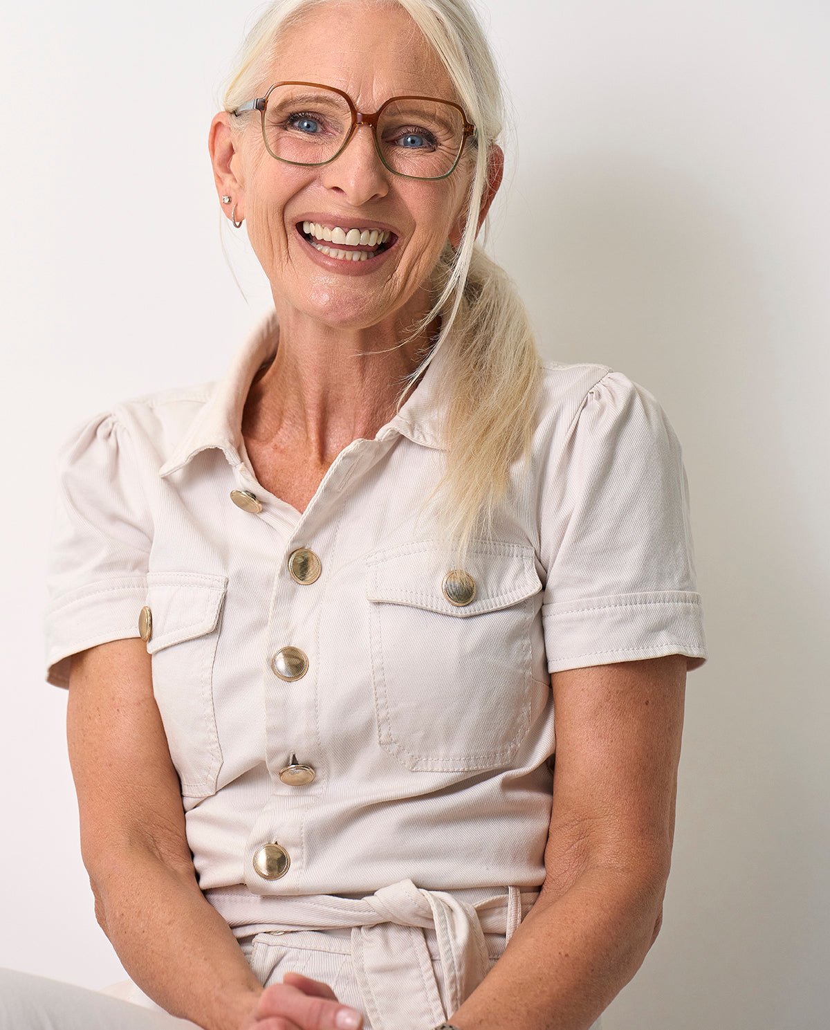 OjeOje G Reading glasses - cream