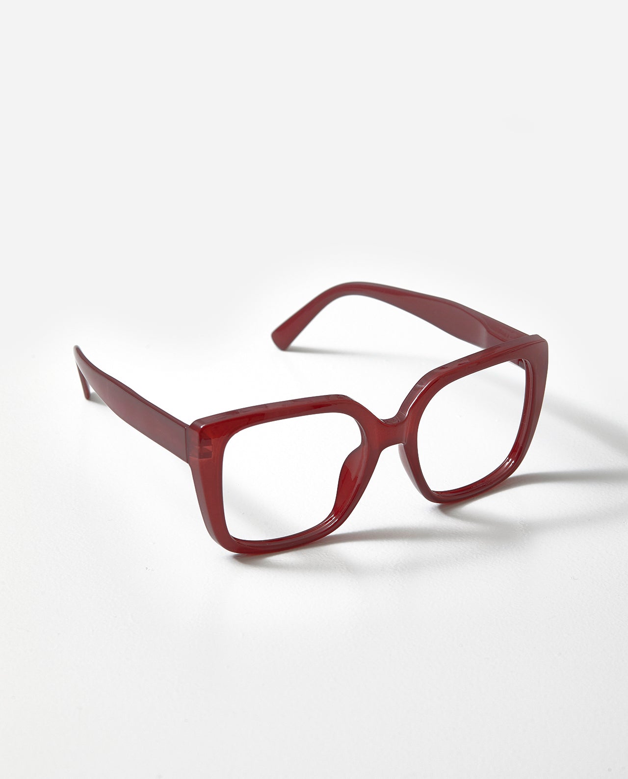 OjeOje D Clear lens glasses - red