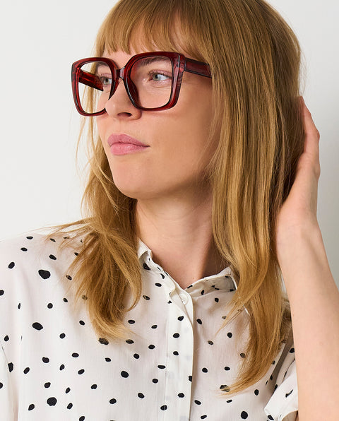 OjeOje I Reading glasses - dark red