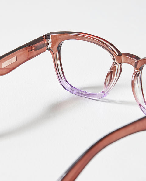 OjeOje D Clear lens glasses - brown/purple
