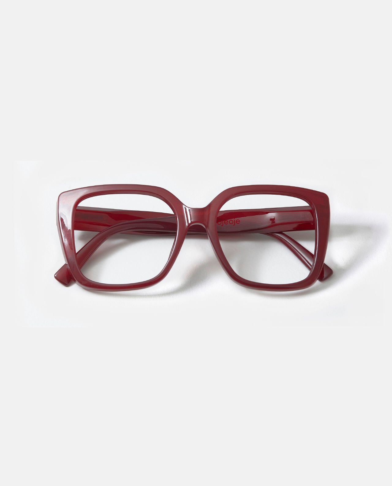 OjeOje D Clear lens glasses - red
