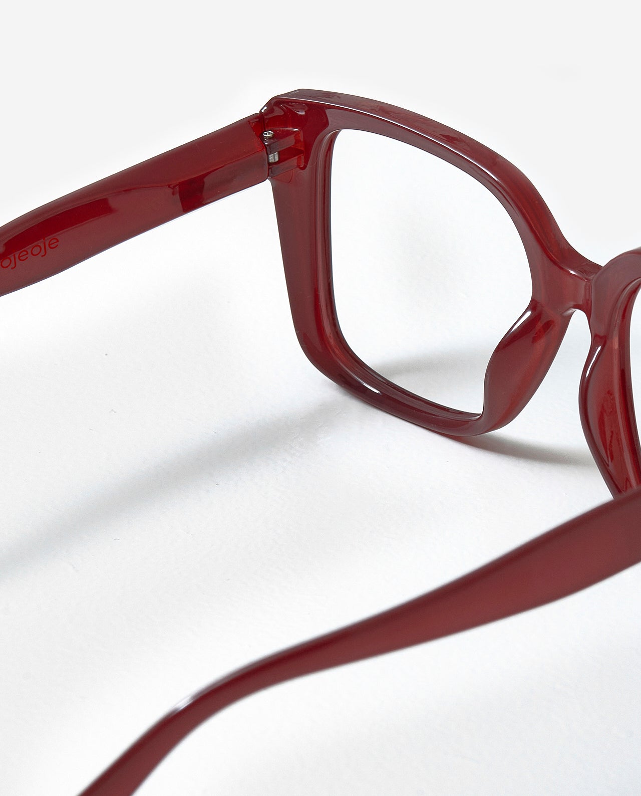 OjeOje D Clear lens glasses - red