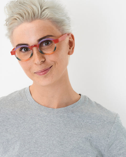 OjeOje K Reading glasses - sunset/red